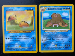 Pokemon Neo Destiny RARE Non- Holo Light Piloswine 26/105 & Swinub 84/105 EX/LP - Image 1