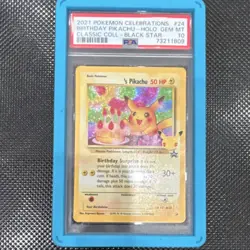Pokemon Celebrations Classic Collection Birthday Pikachu 24/53 Holo PSA 10 - Image 1