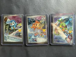 Pokemon 1st Partner Illustration Collections Turtwig #40 Chimchar #41 Piplup #42 - Image 1