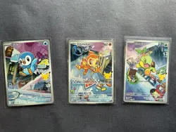 Pokemon 1st Partner Illustration Collections Turtwig #40 Chimchar #41 Piplup #42 - Image 2