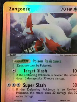 Pokemon TCG Zangoose 14/100 Pokemon Ex Sandstorm Reverse Holo LP - Image 2