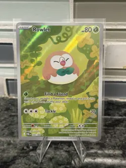 Pokemon Rowlet Basic Holo 090/088 80 HP Grass Type Find a Friend Tackle Nintendo - Image 2
