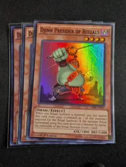 Yugioh - 3x Djinn Presider of Rituals THSF-EN037 1st Super Rare NM - Image 1