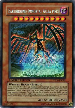 Yugioh Earthbound Immortal Aslla Piscu CT06-ENS02 Secret Rare Limited Edition NM - Image 1