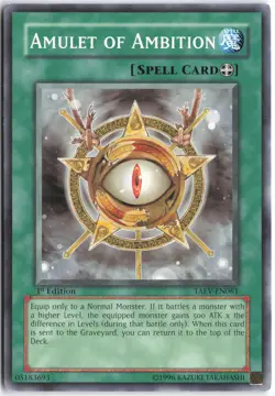 Yugioh - Amulet of Ambition TAEV-EN061 1st Edition - Tactical Evolution - Image 1