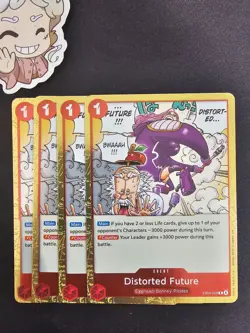 4x EB04-008 Distorted Future R Playset -One Piece TCG Adventure on Kami's Island - Image 1