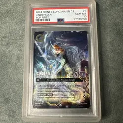 2024 DISNEY LORCANA EN-C1 TOP PRIZE #3 CINDERELLA - STOUTHEARTED PSA 10 - Image 1