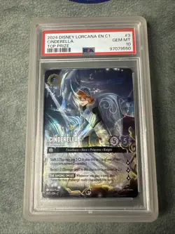 2024 DISNEY LORCANA EN-C1 TOP PRIZE #3 CINDERELLA - STOUTHEARTED PSA 10 - Image 2