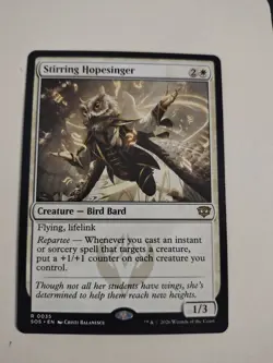 MTG Magic The Gathering Secrets of Strixhaven Stirring Hopesinger rare exc cond - Image 1