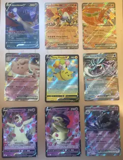 Pokemon Bundle Of EX, V & Vmax & V Star 9 Cards - Image 1