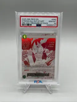 One Piece TCG 3rd ANV Treasure CP Pack Strong/ All Out/ Start PSA 10 #OP13-40 - Image 1