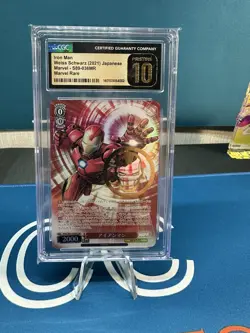 Iron Man Weiss Schwarz Marvel (2021) Graded CGC Pristine 10 Marvel-S89-036MR - Image 1