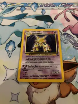 Pokemon TCG Alakazam Base Set 2 1/130 Holo Rare Heavily Played - Image 1