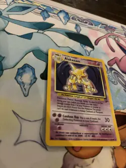 Pokemon TCG Alakazam Base Set 2 1/130 Holo Rare Heavily Played - Image 2
