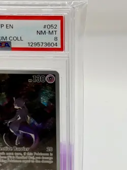 Pokemon TCG: Mewtwo 052 Sv: Scarlet & Violet Promo Cards Holo PSA 8 - Image 3