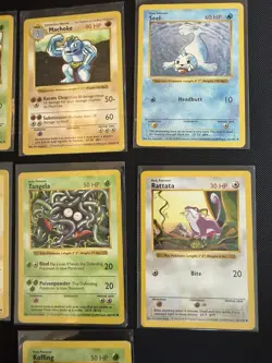 x7 Base Set Shadowless Non Holo Bundle Pokemon Cards 1999 WOTC Pokemon TCG LP - Image 3