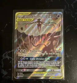 Pokemon Espeon & Deoxys GX SM240 Promo TAG TEAM GX Full Art Holo Card - Image 1