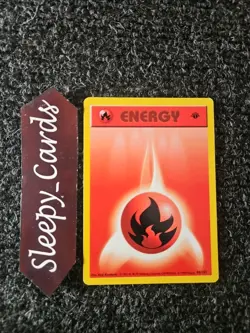 Pokemon Fire Energy 98/102 1st Edition Base Set Shadowless Card Near Mint - Image 1