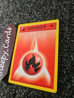 Pokemon Fire Energy 98/102 1st Edition Base Set Shadowless Card Near Mint - Image 2