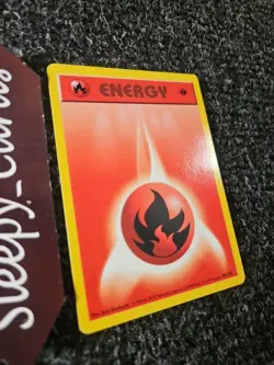 Pokemon Fire Energy 98/102 1st Edition Base Set Shadowless Card Near Mint - Image 3