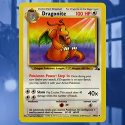 1999 Pokemon Dragonite #19/62 Rare Fossil Regular Unlimited Card ☆NM-MINT☆ - Image 1