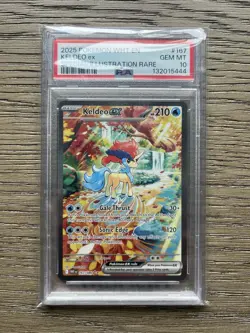 Pokemon TCG Keldeo EX White Flare Card 167/086 Special Illustration Rare PSA 10 - Image 1