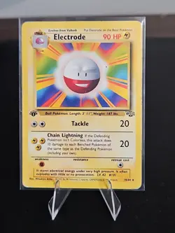 Electrode 18/64 Jungle 1st Ed Non Holo Rare 1999 Pokemon Card MP/HP - Image 1