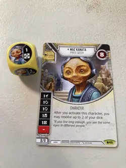 Star Wars Destiny Spirit Of Rebellion Card & Die #45 Maz Kanata - Image 1