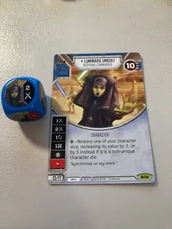Star Wars Destiny Spirit Of Rebellion Card & Die #36 Luminara Unduli - Image 1