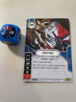 Star Wars Destiny Spirit Of Rebellion Card & Die #54 Force Push - Image 1