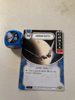 Star Wars Destiny Spirit Of Rebellion Card & Die #13 Command Shuttle - Image 1