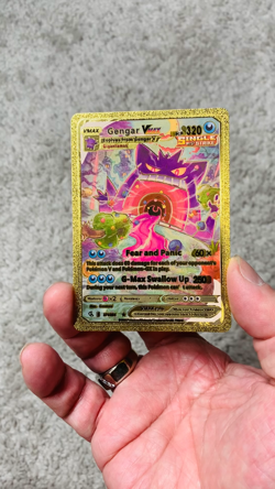 Gengar VMax HP320 Fear and Panic Super Rare Gold Accent Foil Fan Art Cards - Image 2
