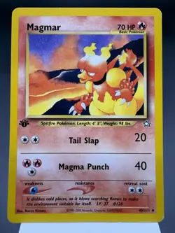 Magmar 40/111 - 1st Edition - Neo Genesis Pokemon Card PLAYED - Image 1