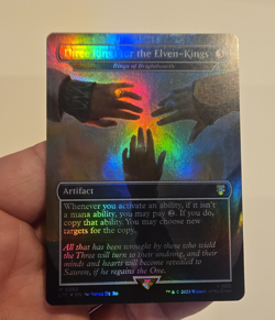 Three Rings for the Elven-Kings Commander Lord of the Rings Artifact Foil Engli… - Image 1