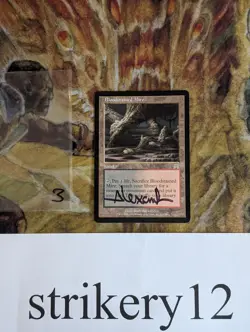 1x Bloodstained Mire – Onslaught – Signed by Rob Alexander – MTG - Image 1