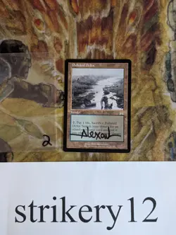 1x Polluted Delta – Onslaught – Signed by Rob Alexander – MTG - Image 1