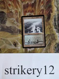 1x Polluted Delta – Onslaught – Signed by Rob Alexander – MTG - Image 1