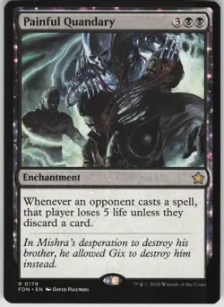 MTG Painful Quandary NM Foundations Magic 179 - Image 1