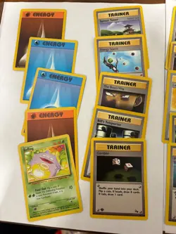 pokemon cards 90s trainer and energy cards - Image 1