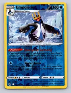 EMPOLEON 037/172 HOLO R BRILLIANT STARS POKEMON REVERSE HOLO NM - Image 1
