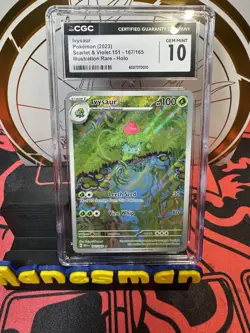 Pokemon TCG Ivysaur 167/165 English Scarlet & Violet 151 CGC 10 GEM MINT - Image 1