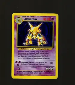 Pokemon Alakazam Base Set Holo Rare 1/102 80 HP Stage 2 1999 WOTC Vintage HP - Image 1