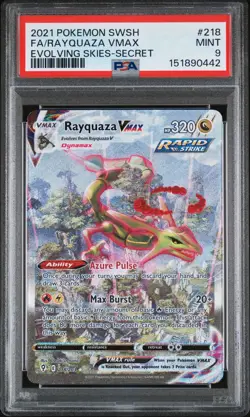 2021 POKEMON SWORD & SHIELD EVOLVING SKIES SECRET FULL ART/RAYQUAZA VMAX PSA 9 - Image 1