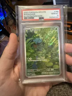 Pokemon 2023 Bulbasaur 166/165 Full Art IR Scarlet & Violet 151 GEM MINT PSA 10 - Image 1