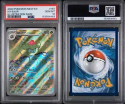 Pokemon Ivysaur Illustration Rare Holo 167/165 Scarlet & Violet 151 PSA 10 2023 - Image 3