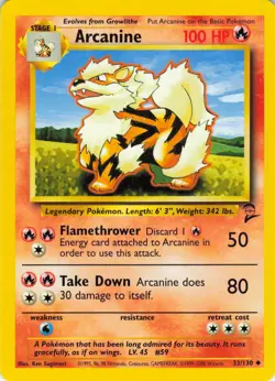 Arcanine - 33/130 Base Set 2 - Pokemon TCG - 2000 - Image 1