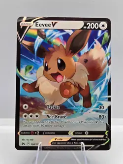 Eevee V 108/159 Holo V Rare Crown Zenith Pokemon NM - Image 1
