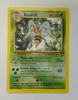 Pokemon Beedrill 21/130 Rare Base Set 2 NM FREE SHIPPING! - Image 1