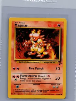 2000 Pokemon Game Base Set 2 #051/130 Magmar NM-Mint+2000 Pokemon Game Base Set - Image 1