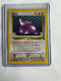 Pokemon Fossil Ditto 18/62 Rare WOTC Vintage 1999 - 1st Edition LP/NM - VINTAGE - Image 1